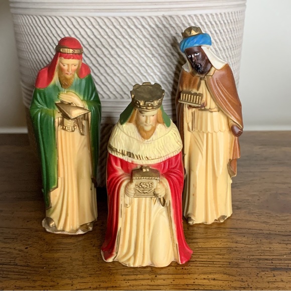 Mid Century Modern Nativity Set Of 12 Art Plastics 1960s - Picture 5 of 8